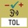 Weighing with tolerance range, acoustic
