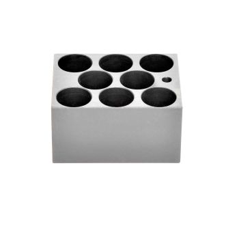 Block for 8 x 25 mm sample vial